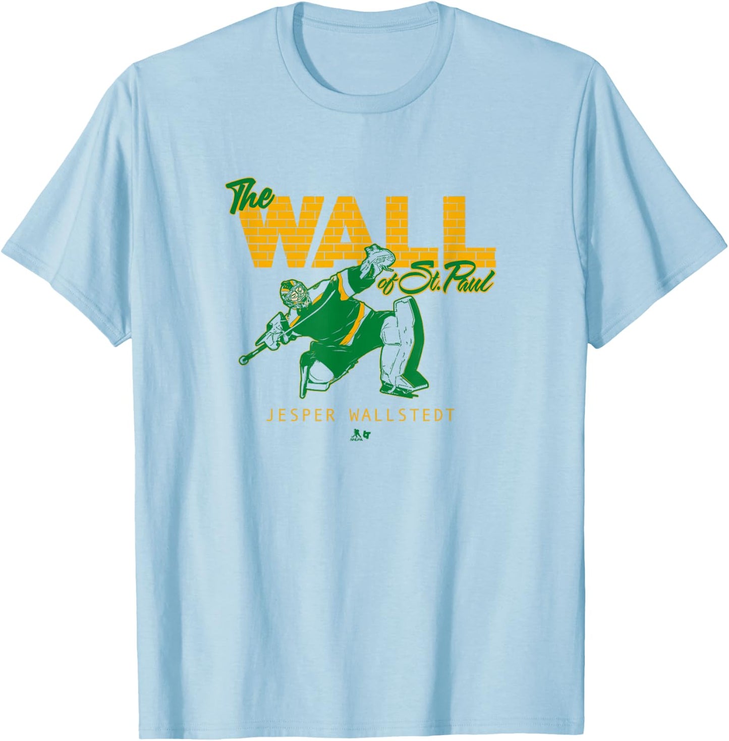 Jesper Wallstedt - The Wall of St. Paul (White) - Minnesota T-Shirt - T-Shirt | Light Blue
