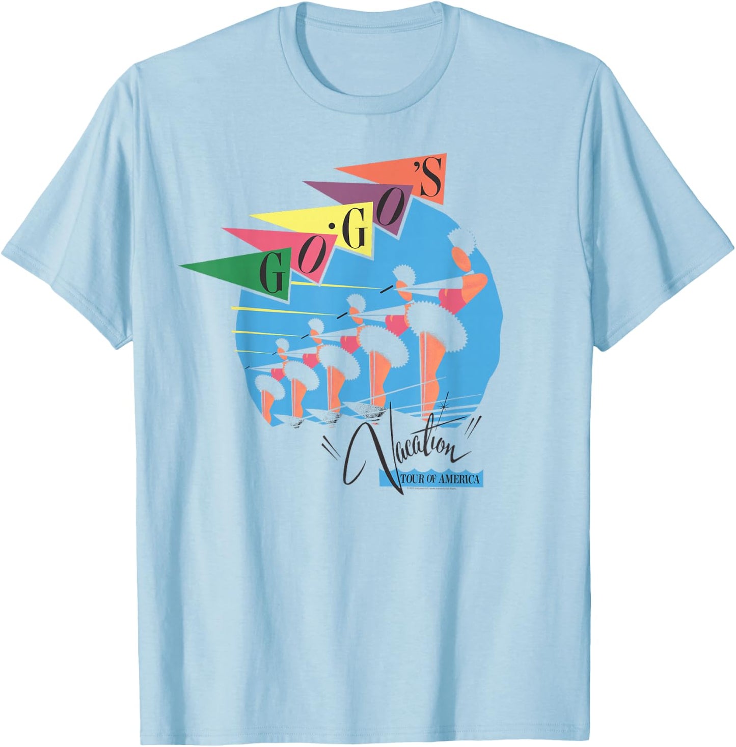 The Go-Go's - Vacation Retro T-Shirt - T-Shirt | Light Blue