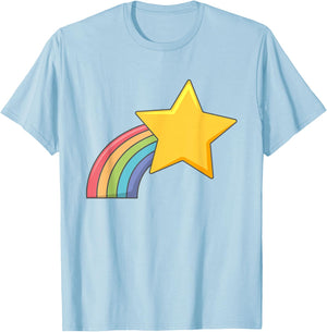 Shooting Rainbow Star T-Shirt - T-Shirt | Light Blue
