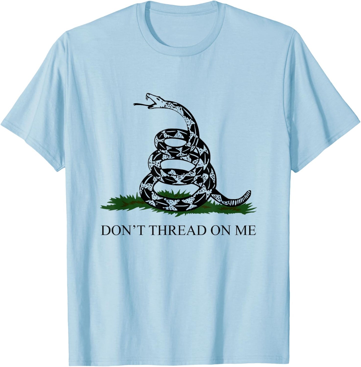 American Patriot's Timber Rattlesnake Gadsden Flag T-Shirt - T-Shirt | Light Blue