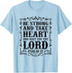 Christian Bible - Be Strong and take Heart... Psalm 27 T-Shirt - T-Shirt | Light Blue