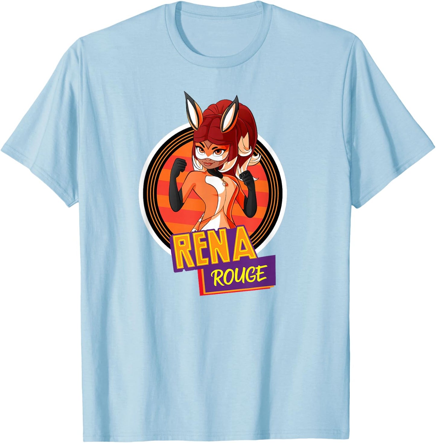Miraculous Ladybug Orange Collection Rena Rouge Badge T-Shirt - T-Shirt | Light Blue