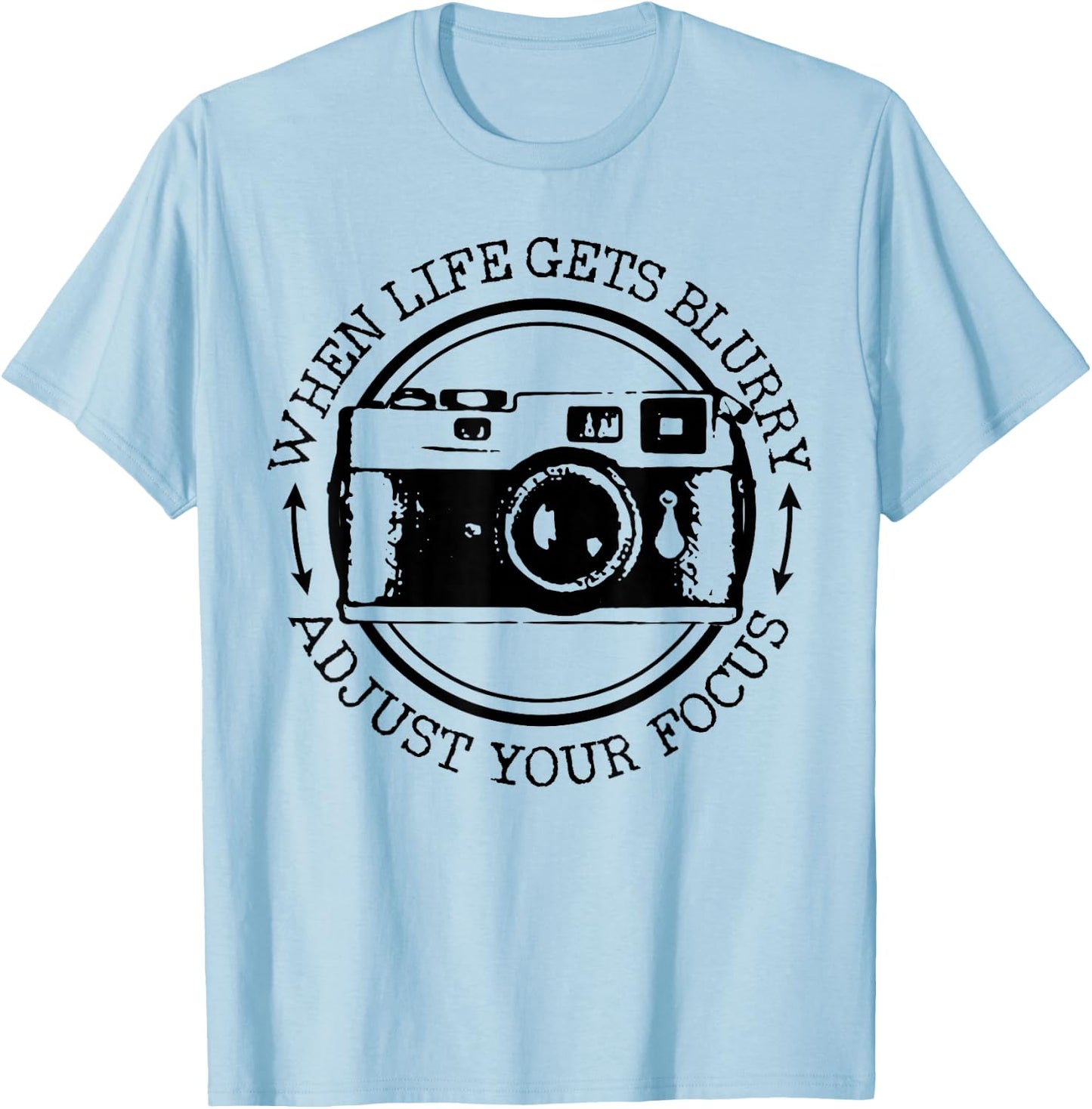 Photographer Gift Vintage Camera Funny Photography T-Shirt - T-Shirt | Light Blue