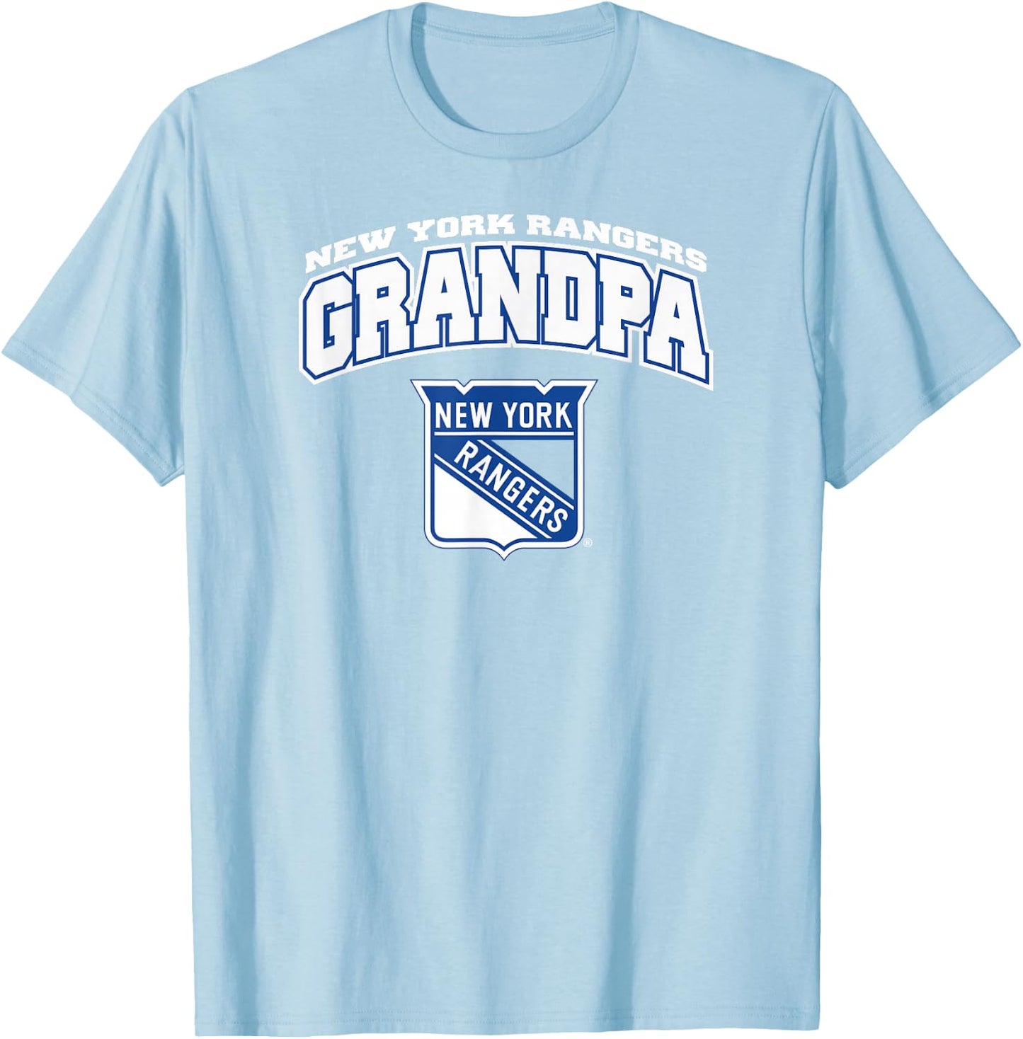 New York Rangers Grandpa Logo Red NHL Officially Licensed T-Shirt - T-Shirt | Light Blue