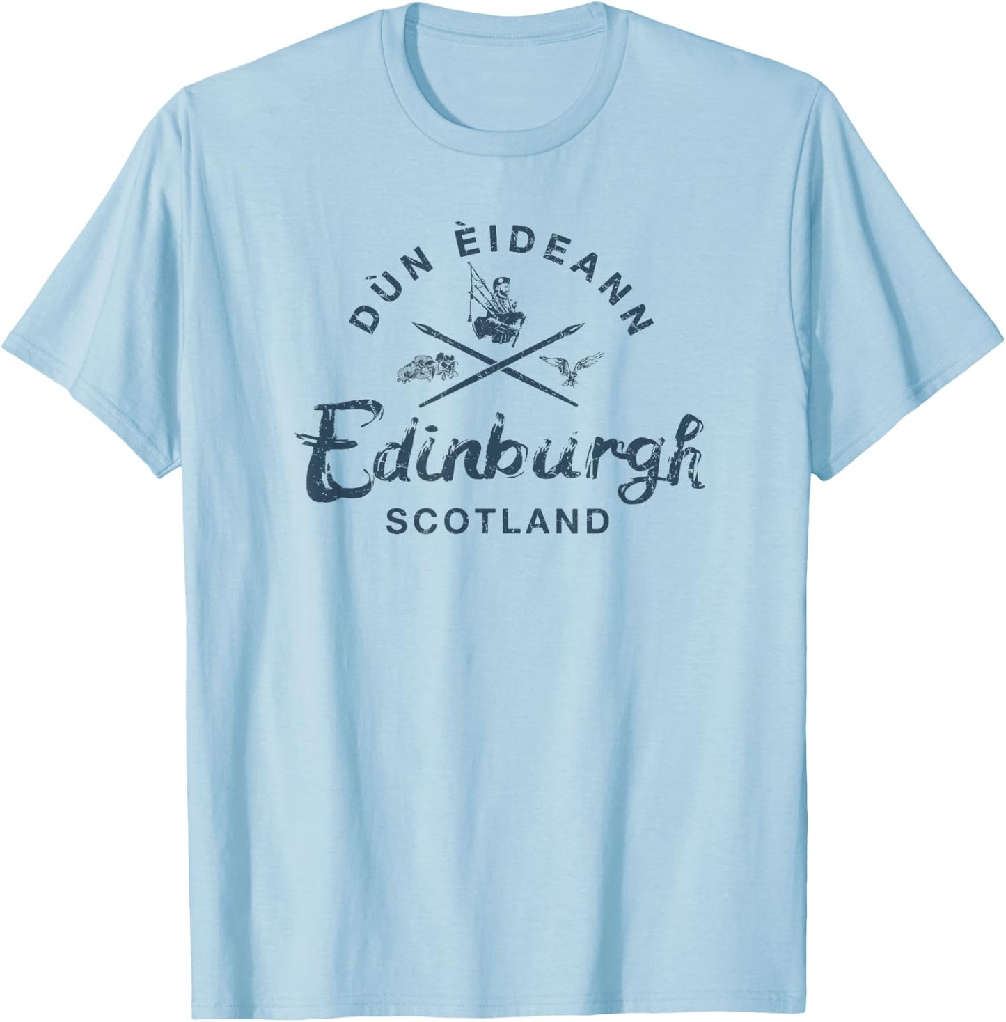 Scotland Edinburgh Scottish Vintage T-Shirt - T-Shirt | Light Blue