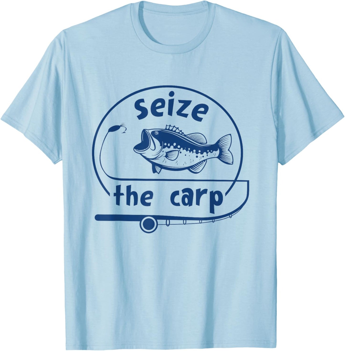 Fishing - Seize The Carp - Funny Fish lover T-Shirt - T-Shirt | Light Blue