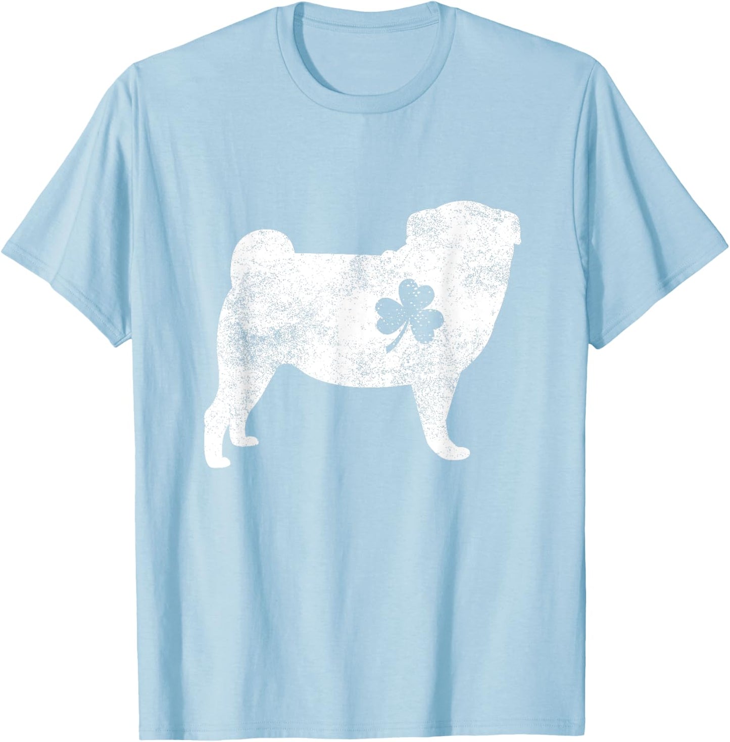 Pug Irish Clover St Patrick's Day Dog Lover Gifts Men Women Kids T-Shirt - T-Shirt | Light Blue
