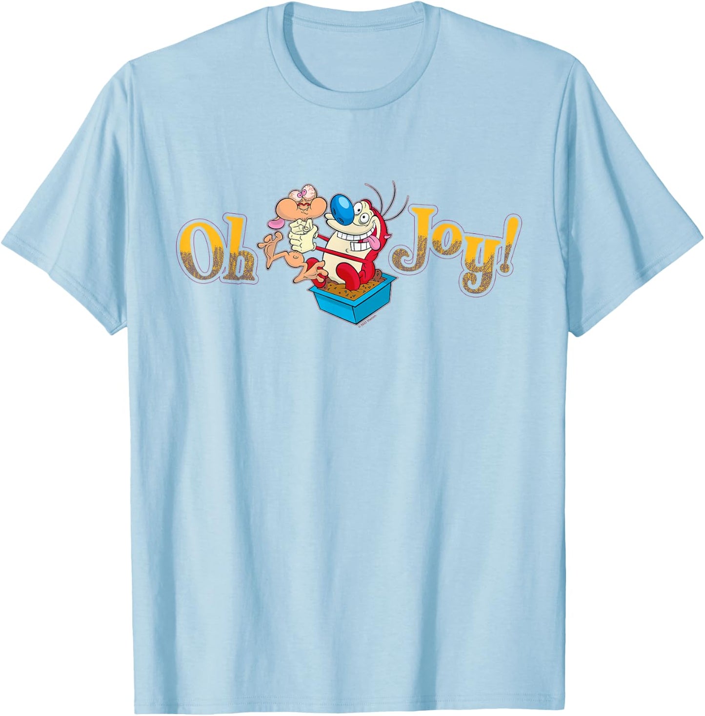 Ren & Stimpy Oh Joy T-Shirt - T-Shirt | Light Blue