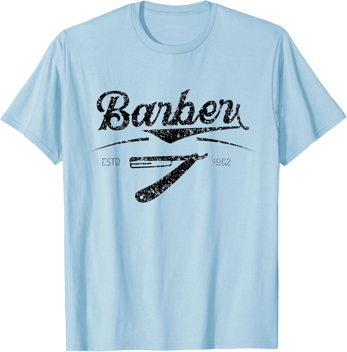 Barber Barbers Hair Stylist Barbershop T-Shirt - T-Shirt | Light Blue