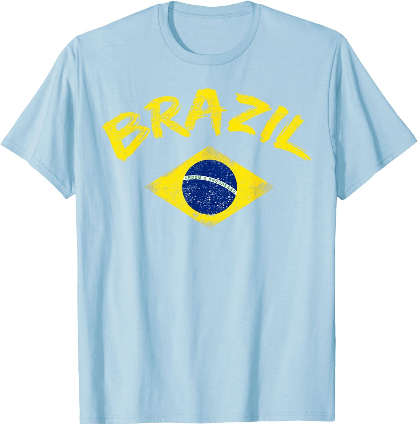 Brasil Brazilian national flag Soccer Jersey Football T-Shirt - T-Shirt | Light Blue