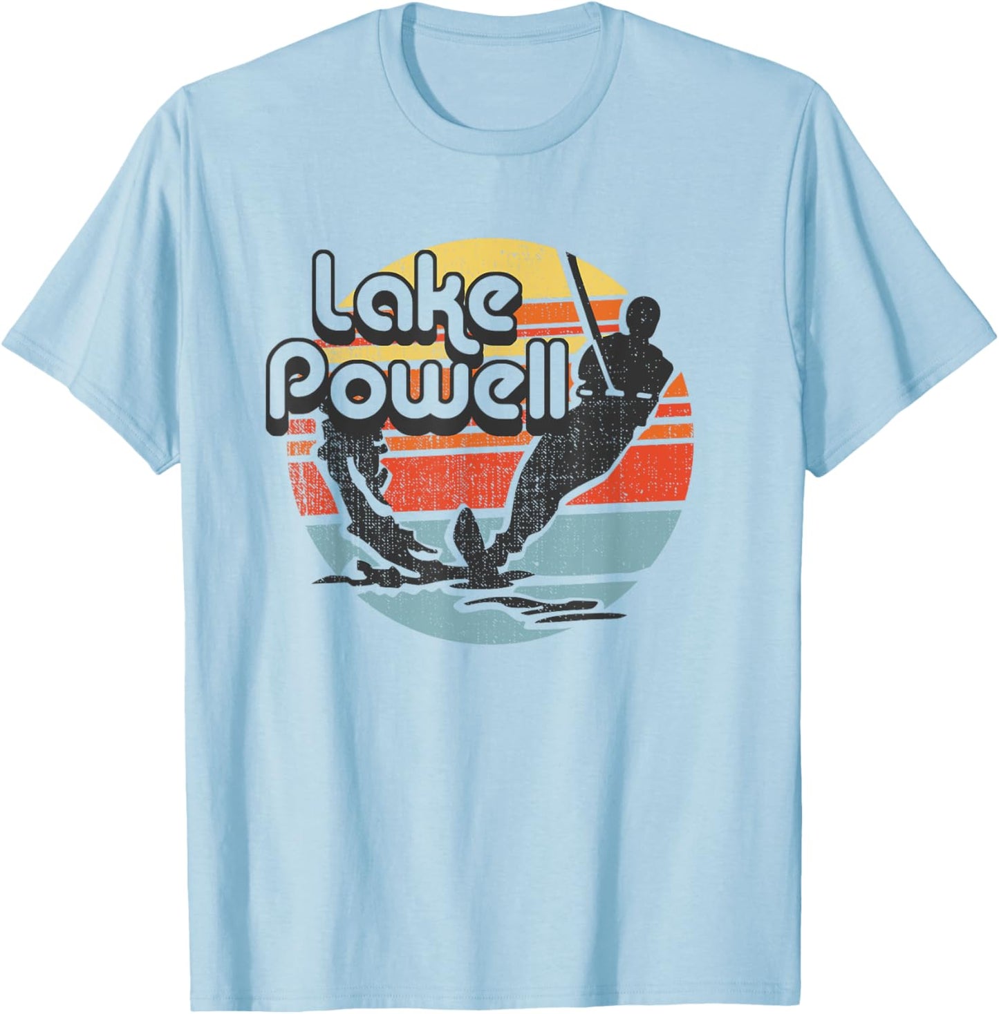 Lake Powell Arizona water skiing retro vintage Gift T-Shirt - T-Shirt | Light Blue