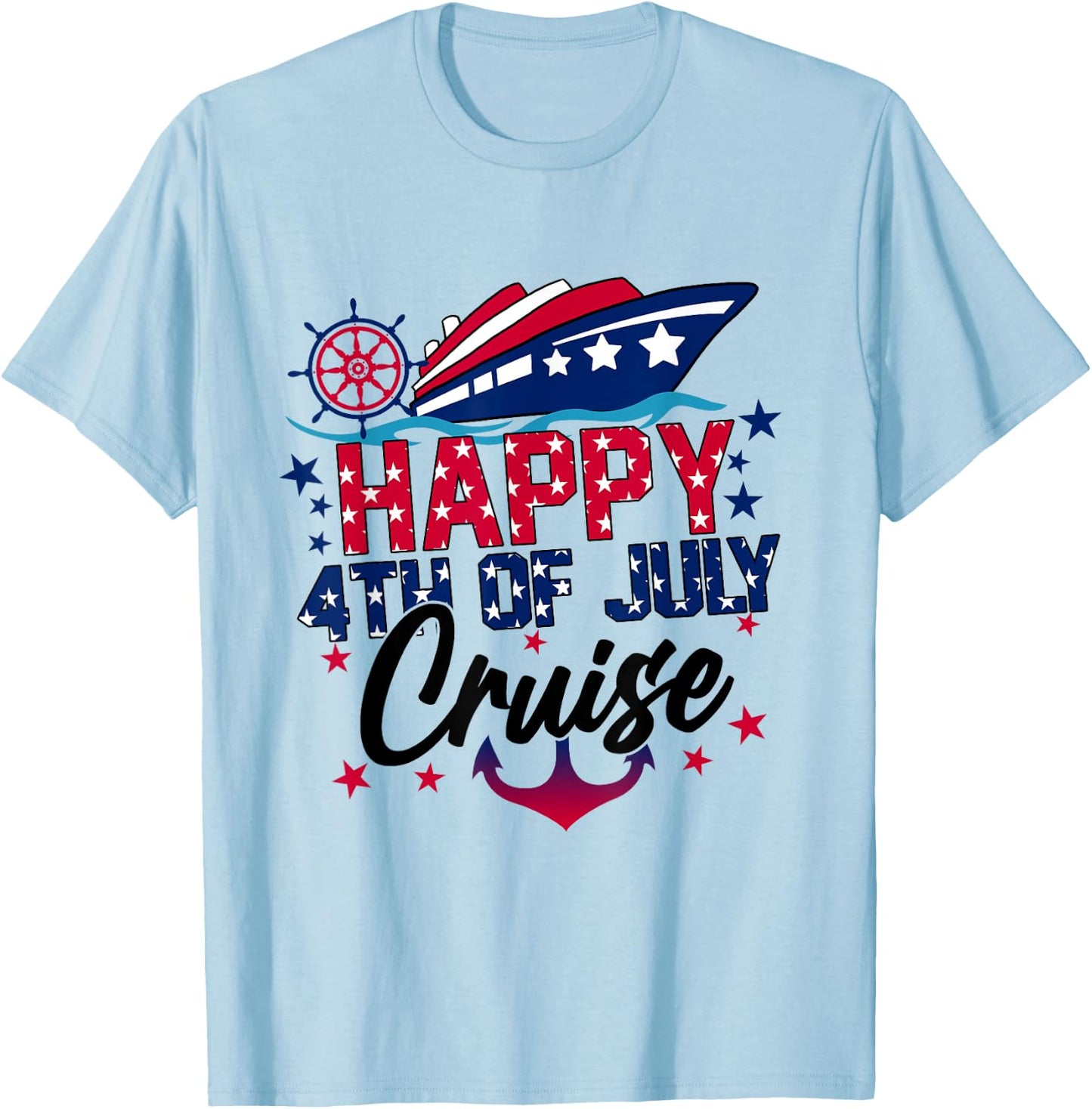 Happy 4th Of July Cruise Patriotic American Cruising Men T-Shirt - T-Shirt | Light Blue