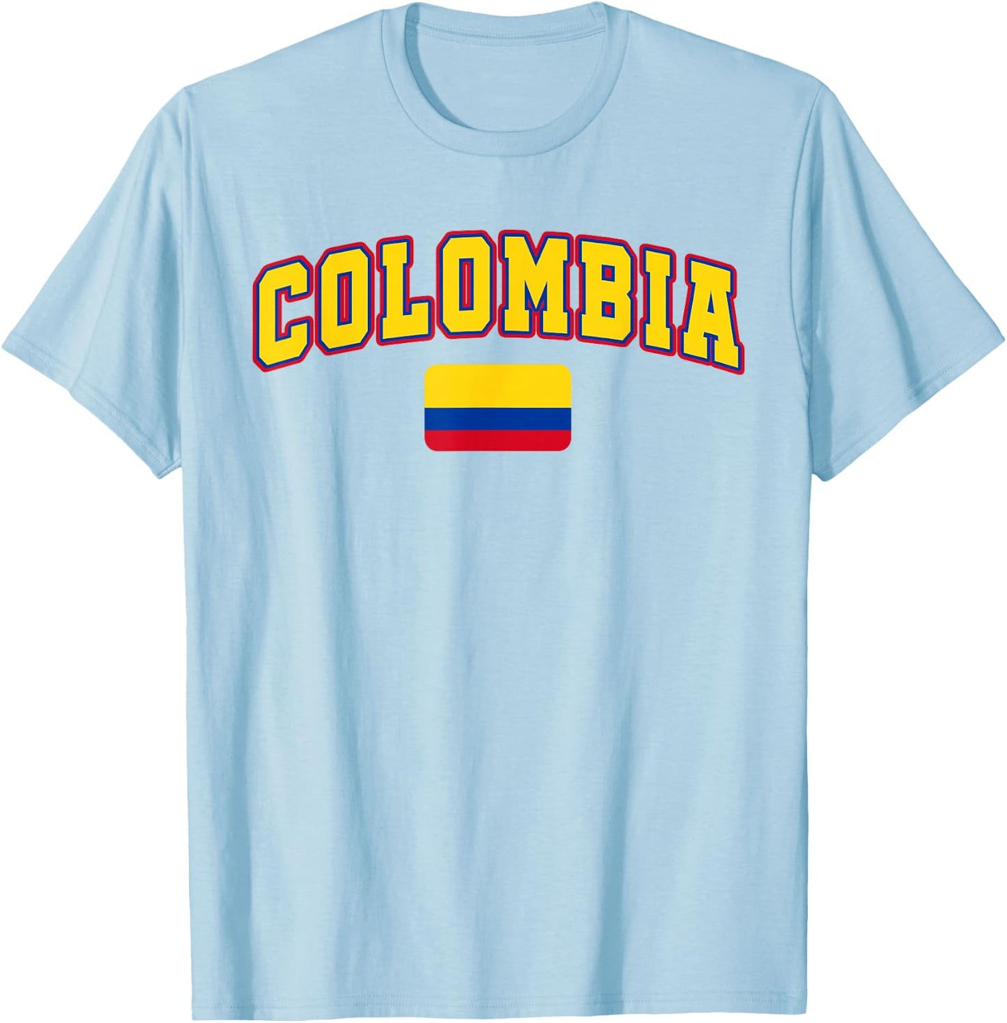 Colombia Flag Colombia Pride Design T-Shirt - T-Shirt | Light Blue