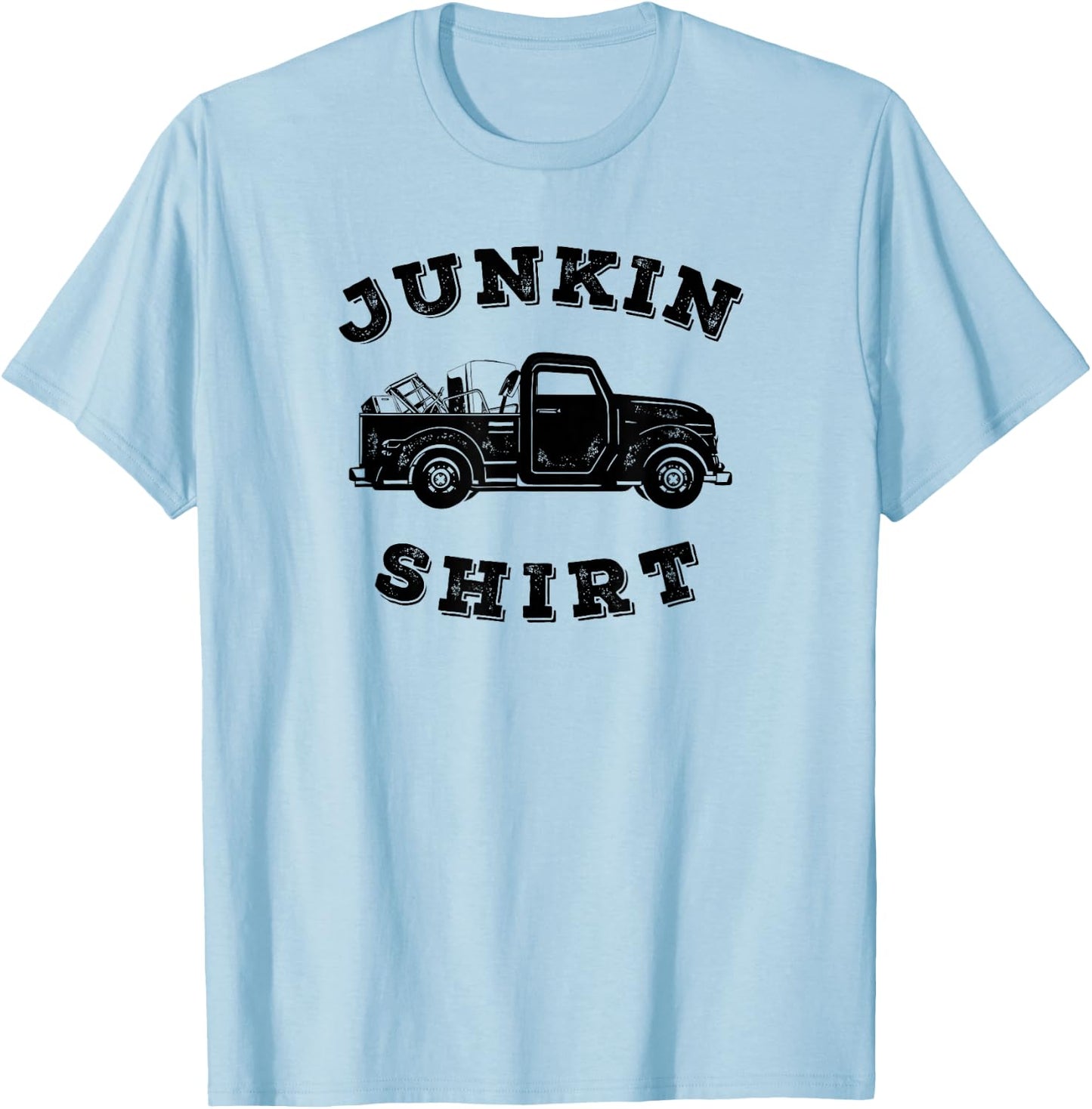 Junkin Truck Junk Collector Trucker T-Shirt - T-Shirt | Light Blue