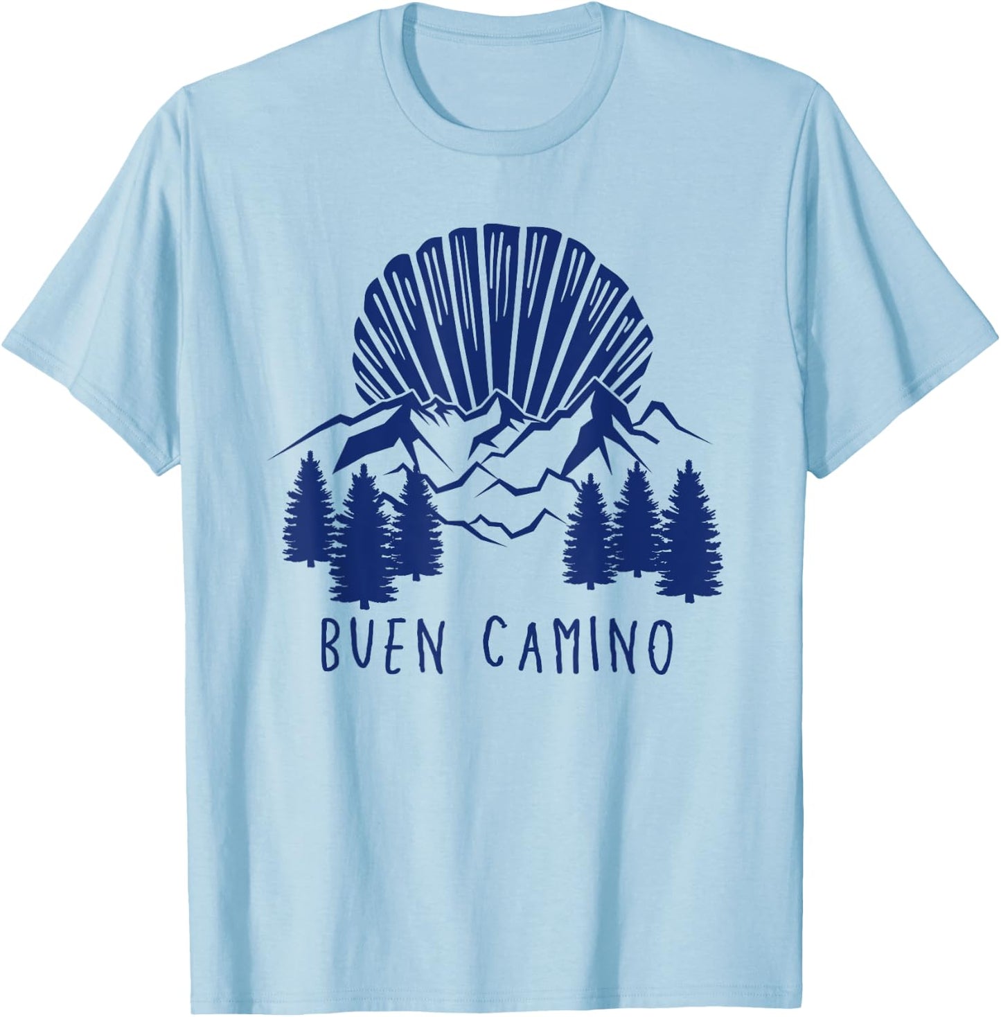 Buen Camino de Santiago de Compostela T-Shirt - T-Shirt | Light Blue