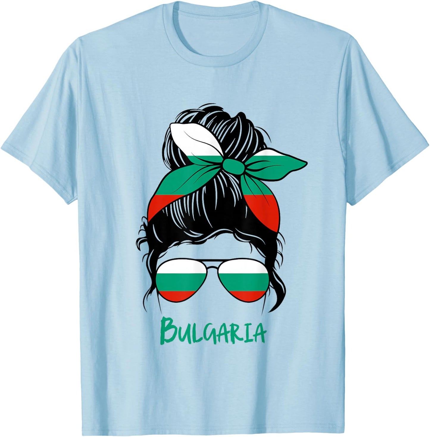 Bulgaria Girl Bulgarian girl Bulgaria woman flag T-Shirt - T-Shirt | Light Blue