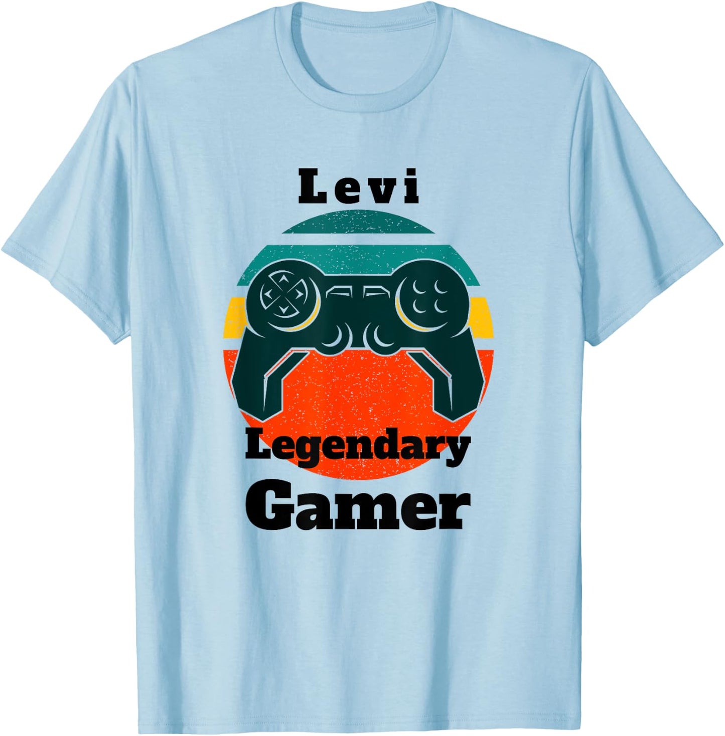 Levi Legendary Gamer Video Game Player Controller Vintage T-Shirt - T-Shirt | Light Blue