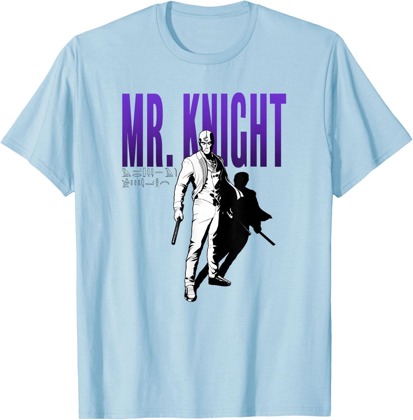 Marvel Moon Knight Mr. Knight Shadow T-Shirt - T-Shirt | Light Blue