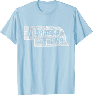 Nebraska-Strong Vintage Distressed Gift women T-Shirt - T-Shirt | Light Blue