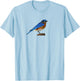 Eastern Bluebird Shirt, Birder Shirt, Ornithologist T-Shirt - T-Shirt | Light Blue