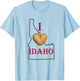 State of Idaho Idahoan Potatoes I Love Idaho Home T-Shirt - T-Shirt | Light Blue
