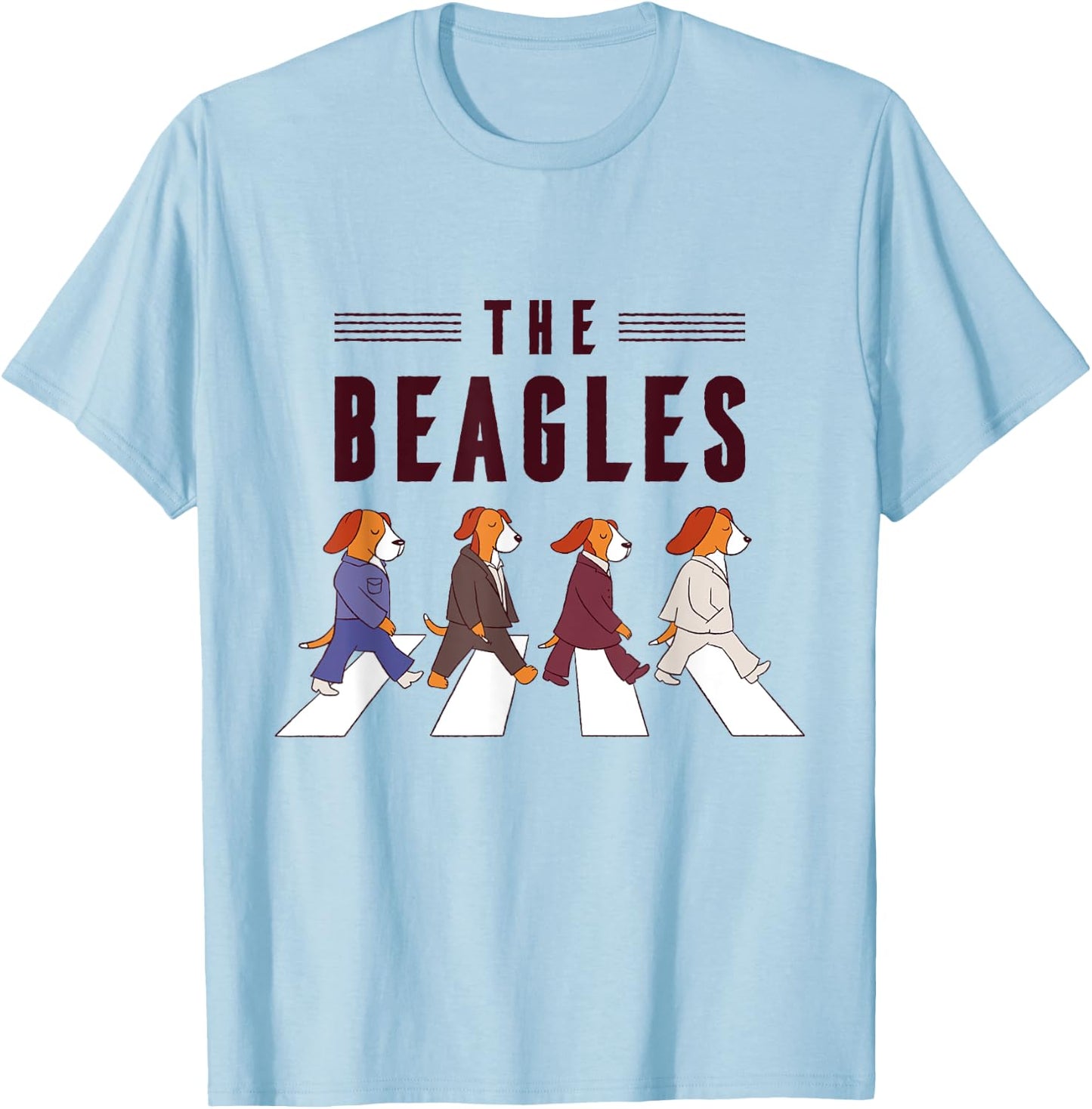 Music Piano Beagle Puppy Dog Men Women T-Shirt - T-Shirt | Light Blue