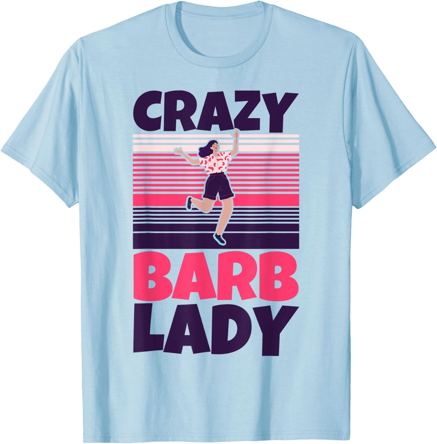 Crazy Barb lady T-Shirt - T-Shirt | Light Blue