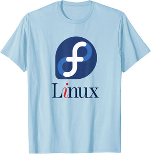 Linux Fedora w/ Big colorful Logo Open Source Os T-Shirt - T-Shirt | Light Blue