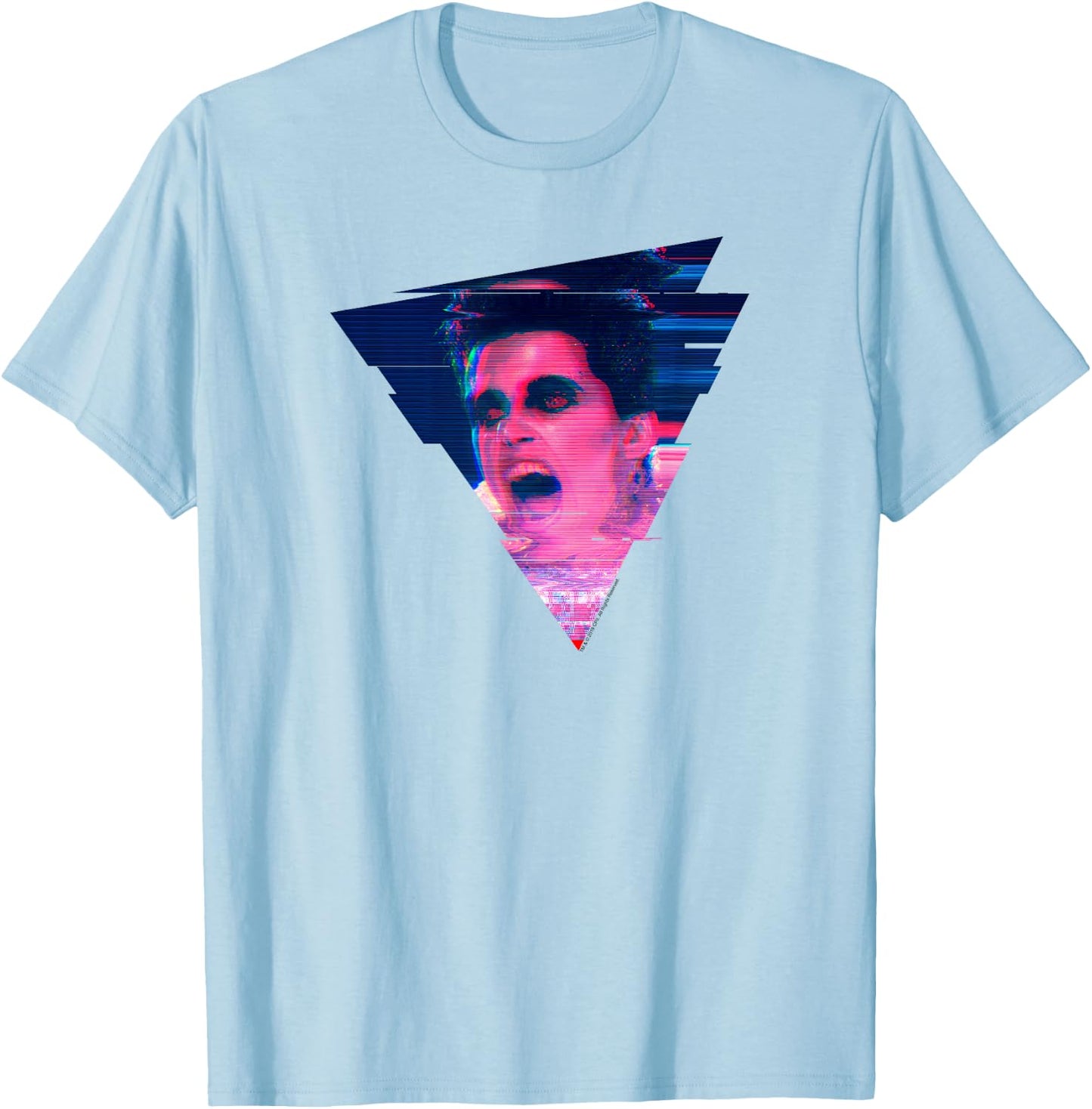 Ghostbusters Gozer Glitch Colorful Graphic Retro Movie T-Shirt - T-Shirt | Light Blue