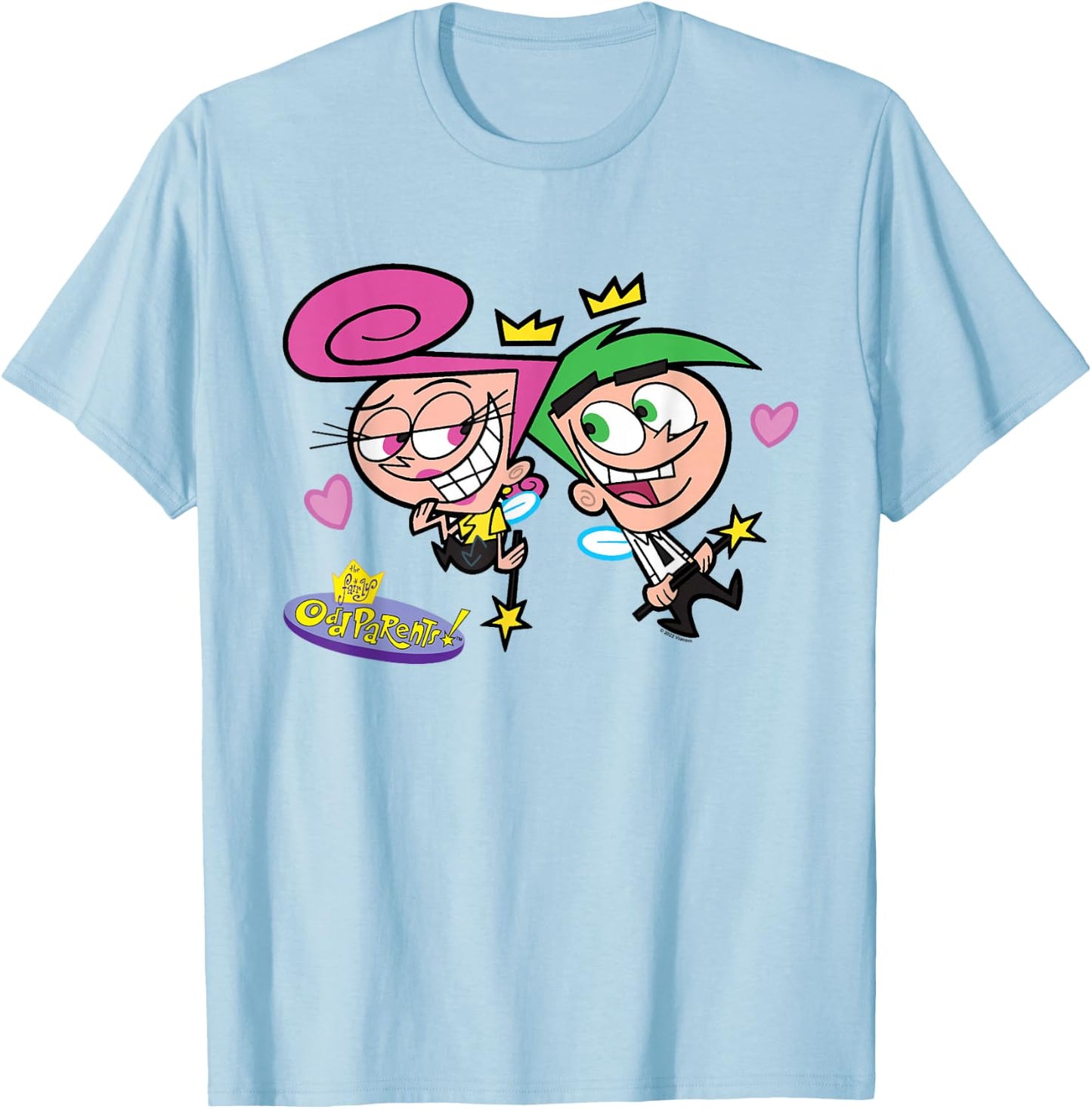 The Fairly OddParents Wanda and Cosmo in Love T-Shirt - T-Shirt | Light Blue