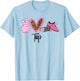 Peace Love Tap Tap Dance Shoes Pink T-Shirt - T-Shirt | Light Blue