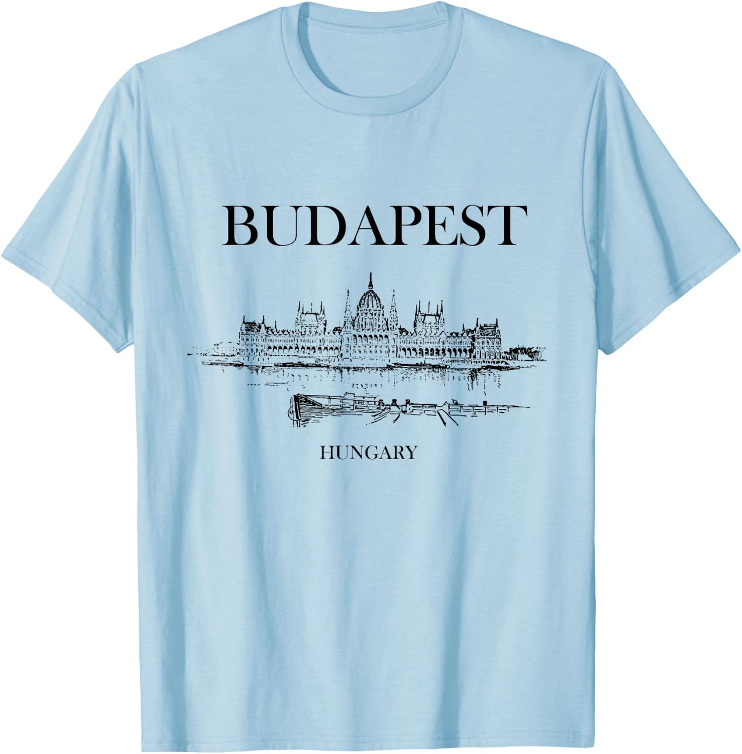 Budapest Hungary Vintage Souvenir T-Shirt - T-Shirt | Light Blue