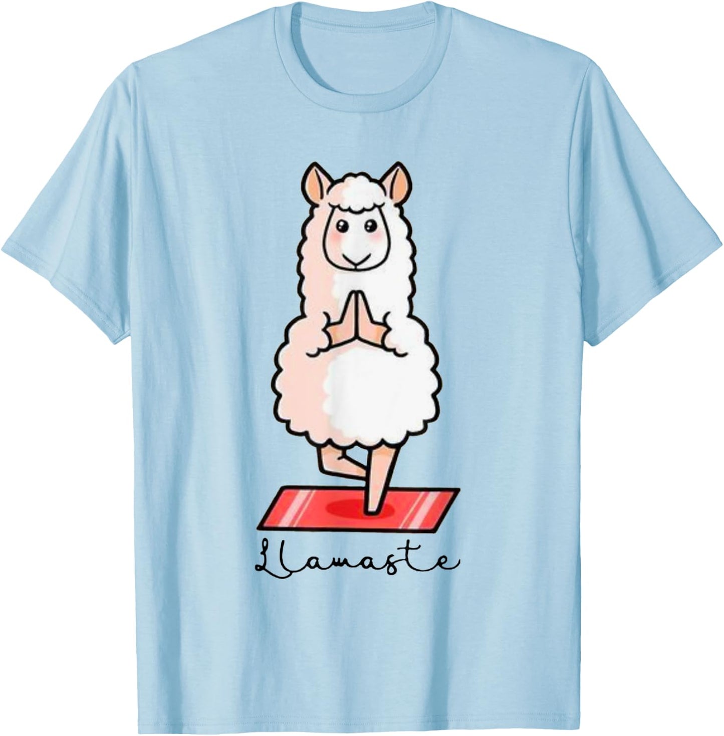Llamaste Llama Alpaca Yoga Exercise Fitness Gym Workout T-Shirt - T-Shirt | Light Blue