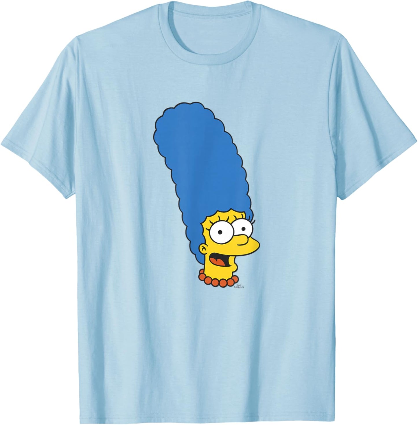 The Simpsons Marge Simpson Big Face T-Shirt - T-Shirt | Light Blue
