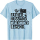 Father Husband Meat Smoker Legend Grilling Dad Meat Smoking T-Shirt - T-Shirt | Light Blue