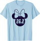 Disney Mickey And Friends Minnie Mouse Marathon 26.2 Logo T-Shirt - T-Shirt | Light Blue