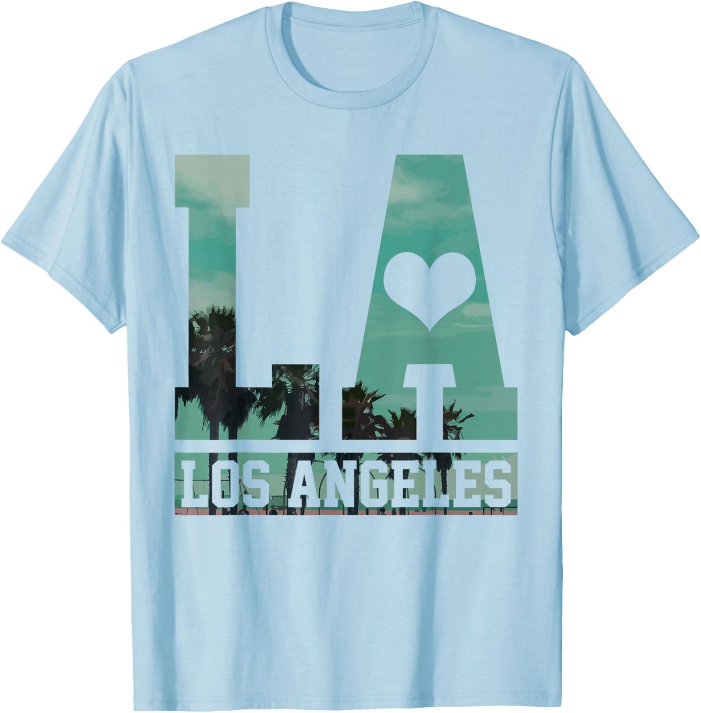 Los Angeles Vintage California USA America Souvenir T-Shirt - T-Shirt | Light Blue