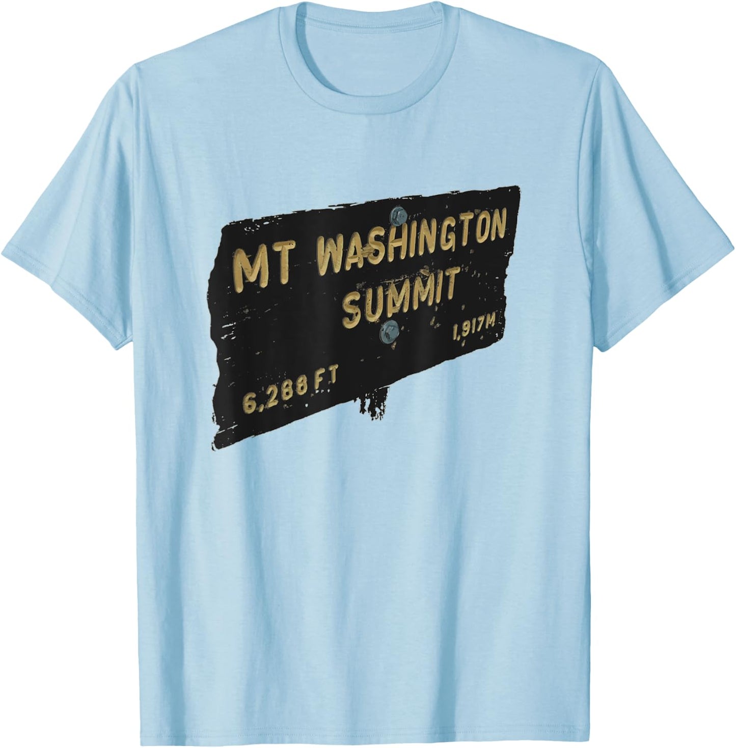 Mount Washington New Hampshire Summit Sign T-Shirt - T-Shirt | Light Blue