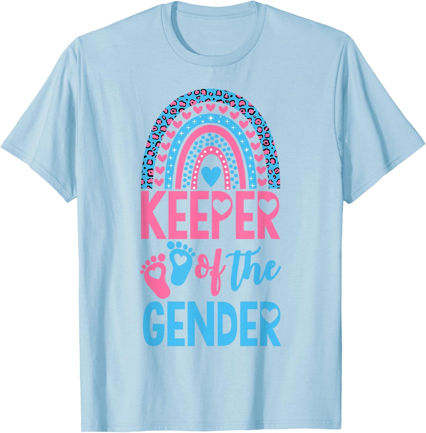 Gender Reveal Keeper of the Gender Boho Gender Reveal T-Shirt - T-Shirt | Light Blue