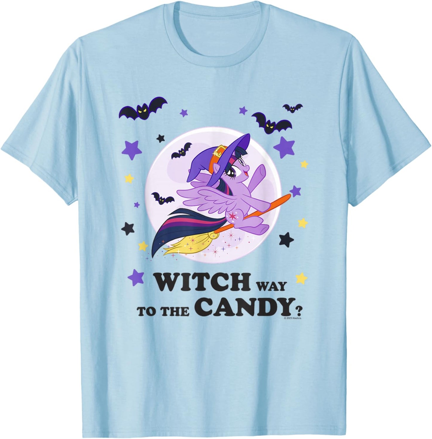 My Little Pony Halloween Twilight Sparkle Witch Way to Candy T-Shirt - T-Shirt | Light Blue