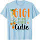 Gigi Little Cutie Baby Shower Orange 1st Birthday Party T-Shirt - T-Shirt | Light Blue