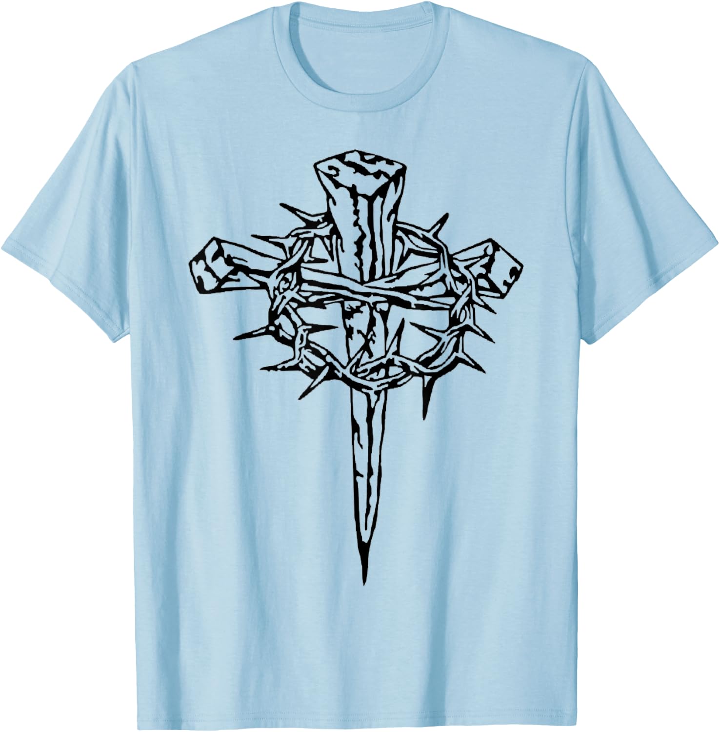 1 Cross 3 Nails 4 Given Easter Christian Forgiven T-Shirt - T-Shirt | Light Blue