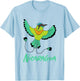 Nicaragua Guardabarranco Colourful National Bird T-Shirt - T-Shirt | Light Blue