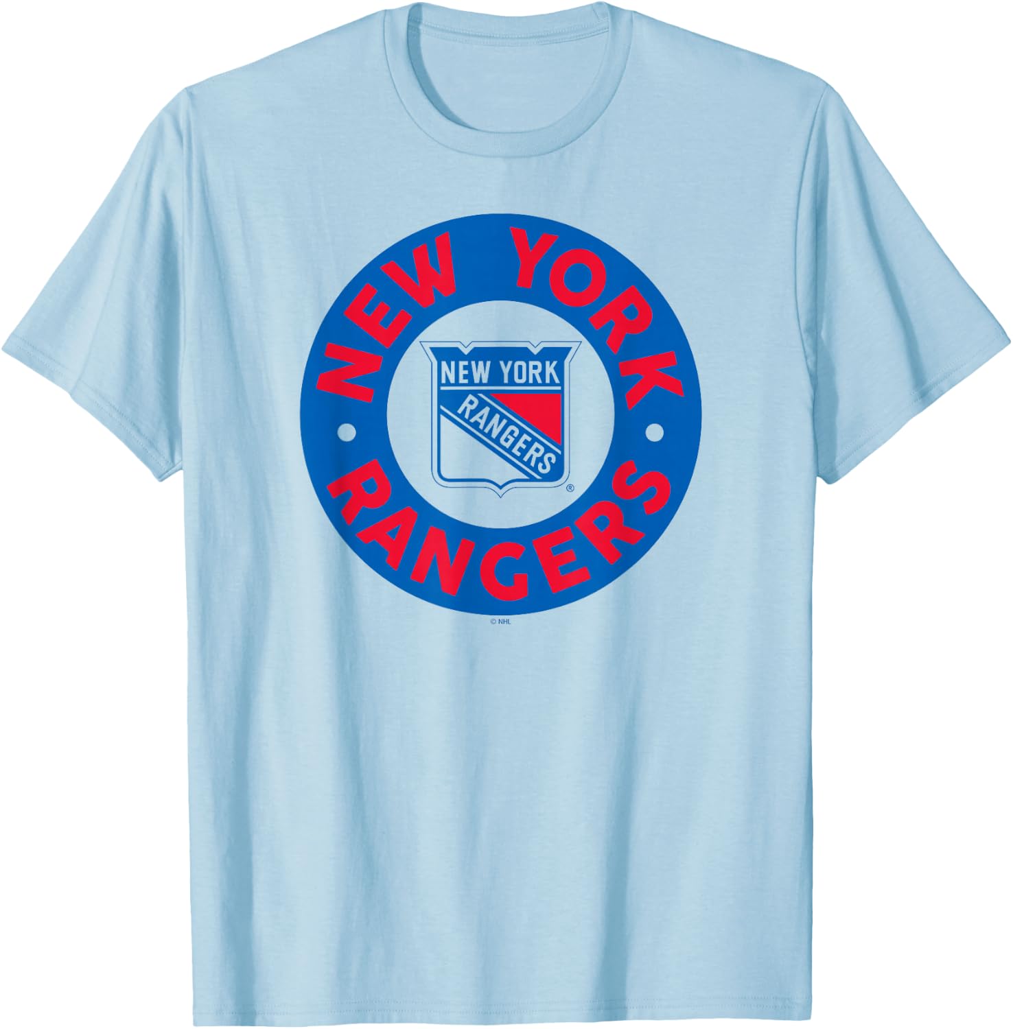 New York Rangers Symbol White Officially Licensed T-Shirt - T-Shirt | Light Blue