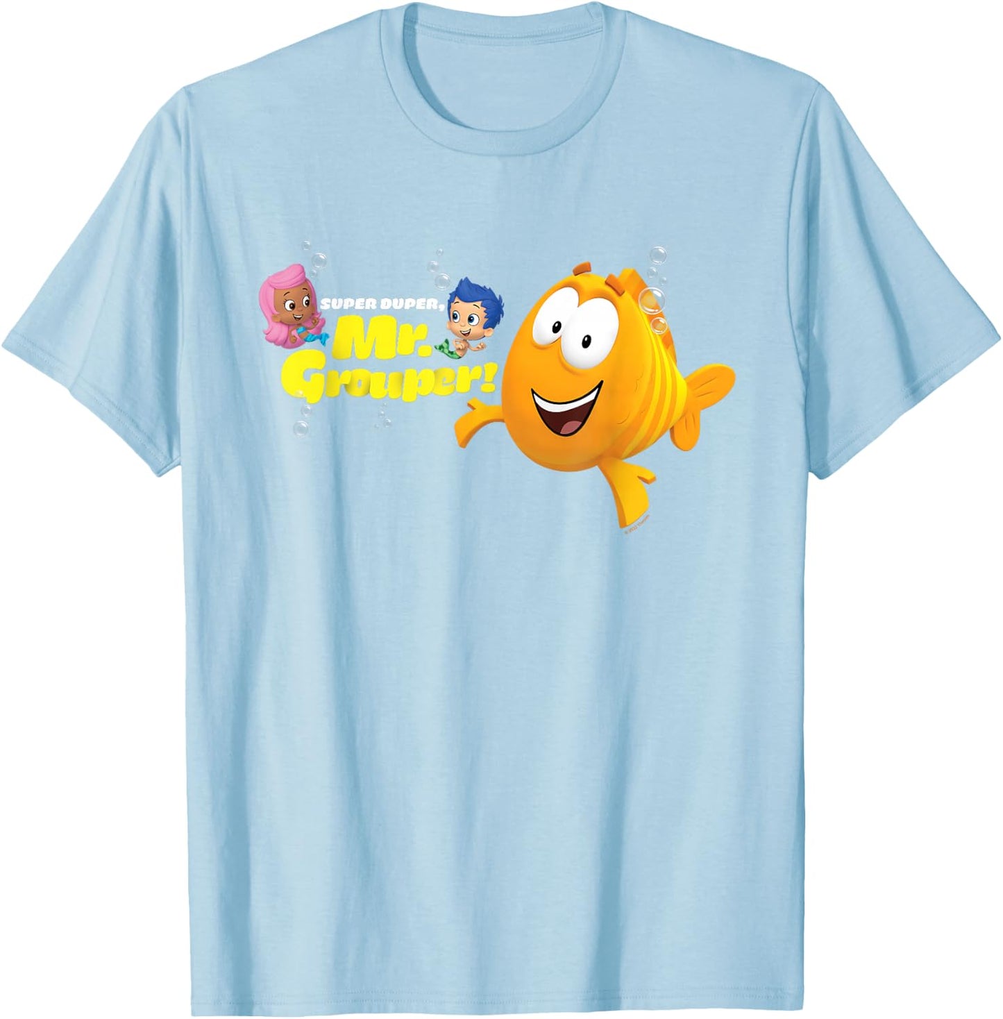 Bubble Guppies Super Duper, Mr. Grouper T-Shirt - T-Shirt | Light Blue