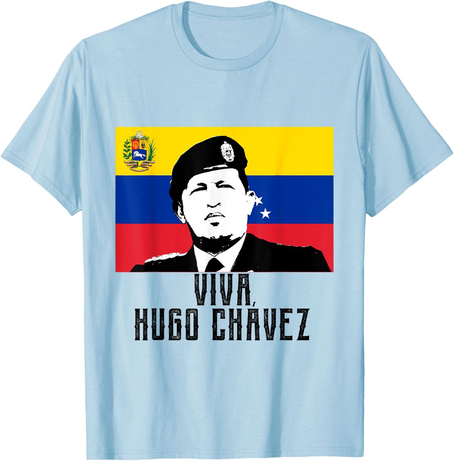 Long Live Hugo Chávez - Venezuela Flag T-Shirt - T-Shirt | Light Blue