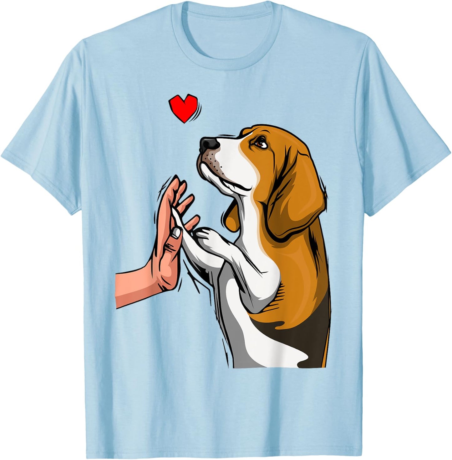 Beagle Love Dog Women Girls T-Shirt - T-Shirt | Light Blue