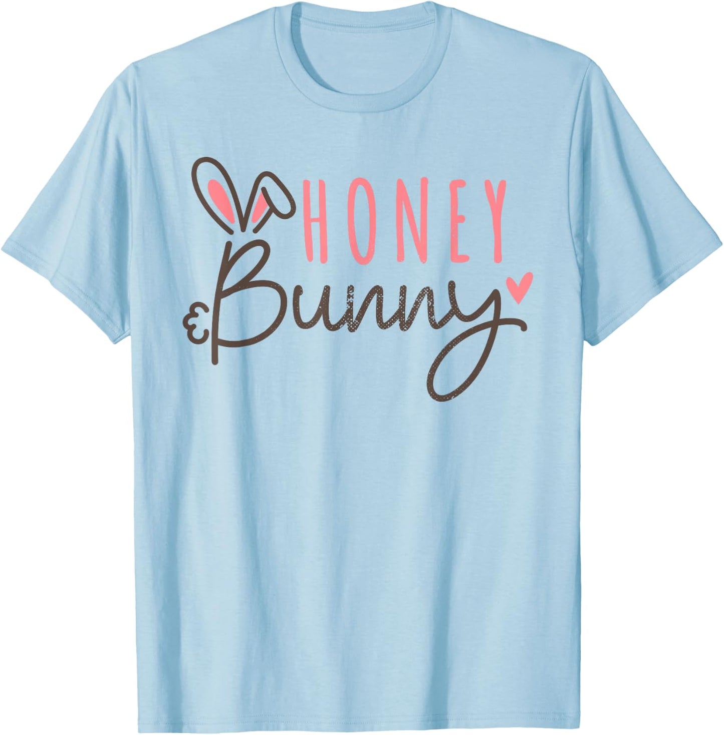 Cute Easter Bunny Vintage Happy Easter Honey Bunny T-Shirt - T-Shirt | Light Blue