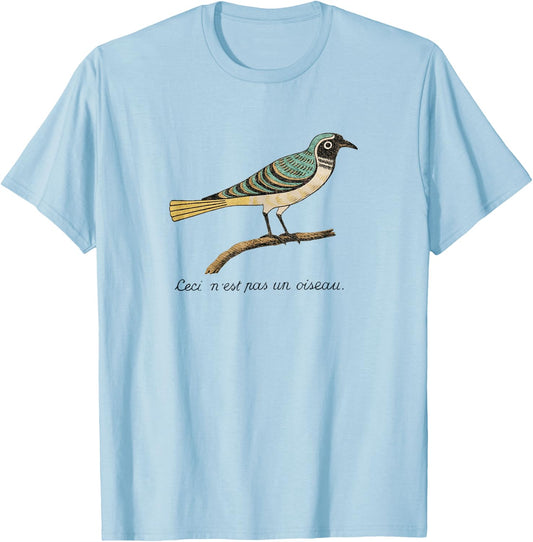 Birds Aren't Real - Ceci n'est pas un oiseau T-Shirt - T-Shirt | Light Blue