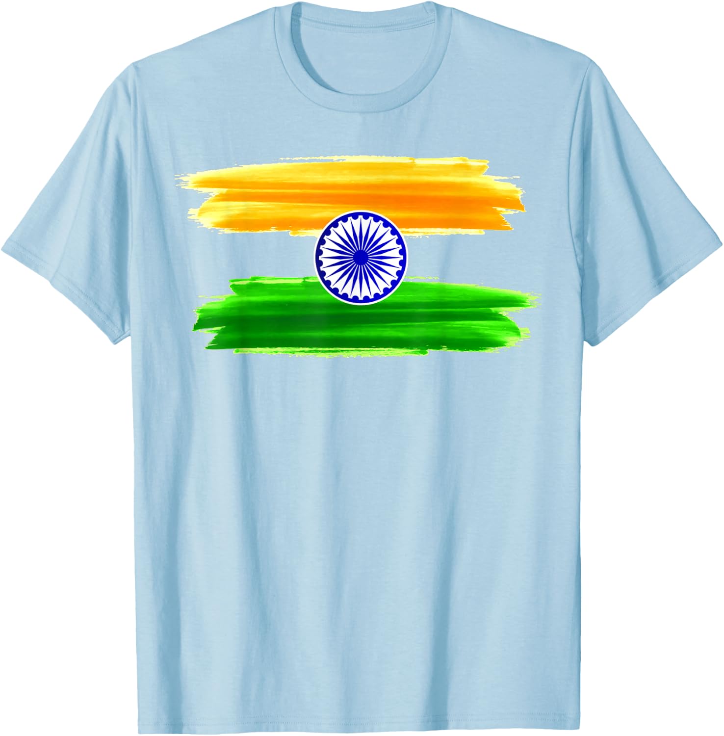 India Independence Day 15 August 1947 Indian Flag Patriotic T-Shirt - T-Shirt | Light Blue